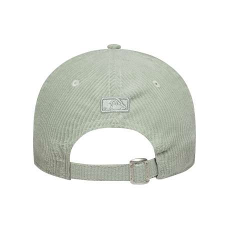 Casquette en coton verte unie avec une fermeture à strapback - Image 2