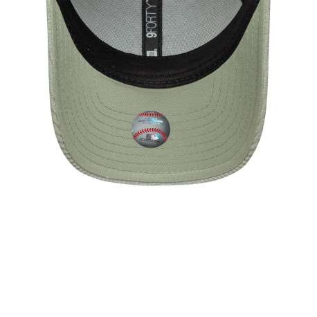 Casquette en coton verte unie avec une fermeture à strapback - Image 5