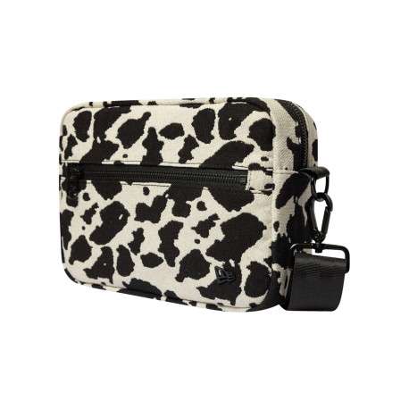 Sac noir et écru à motif animalier avec une bandoulière réglable - Image 4