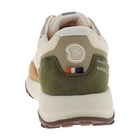 Baskets running beige à talon plat avec un patch de la marque sur la languette - Image 6