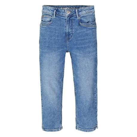 Jean en coton indigo uni pourvu d'une coupe slim et de multiples poches