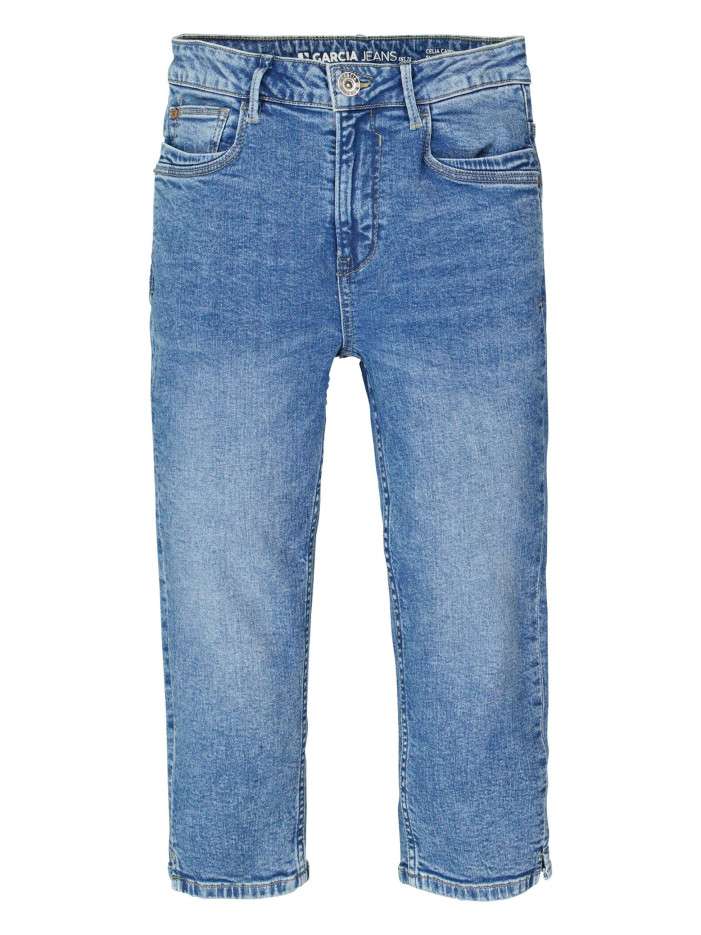 Jean en coton indigo uni...