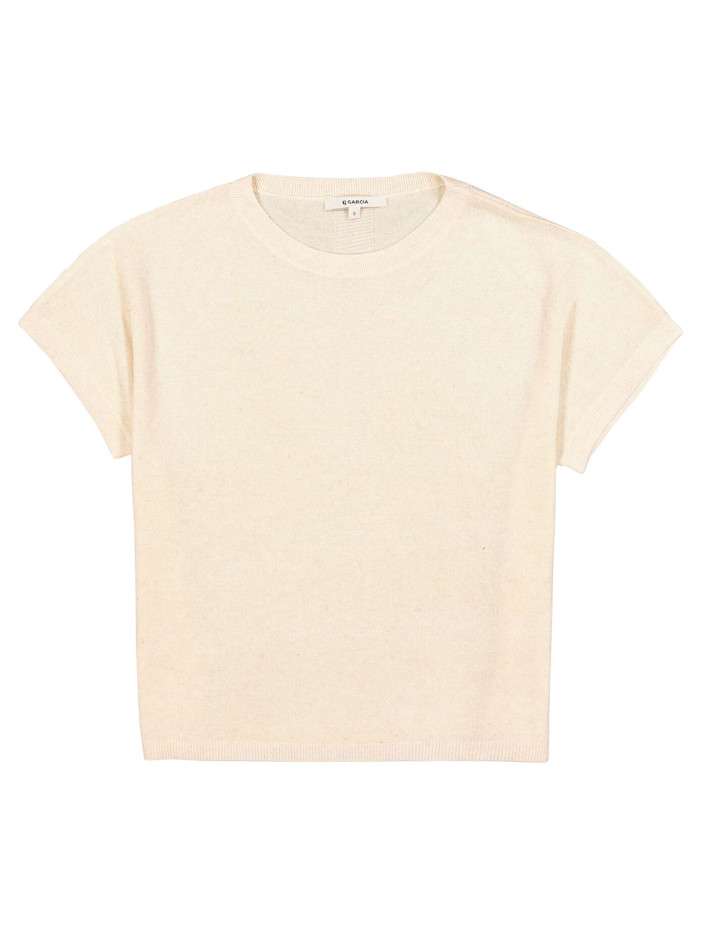 Pull écru uni pourvu d'une...