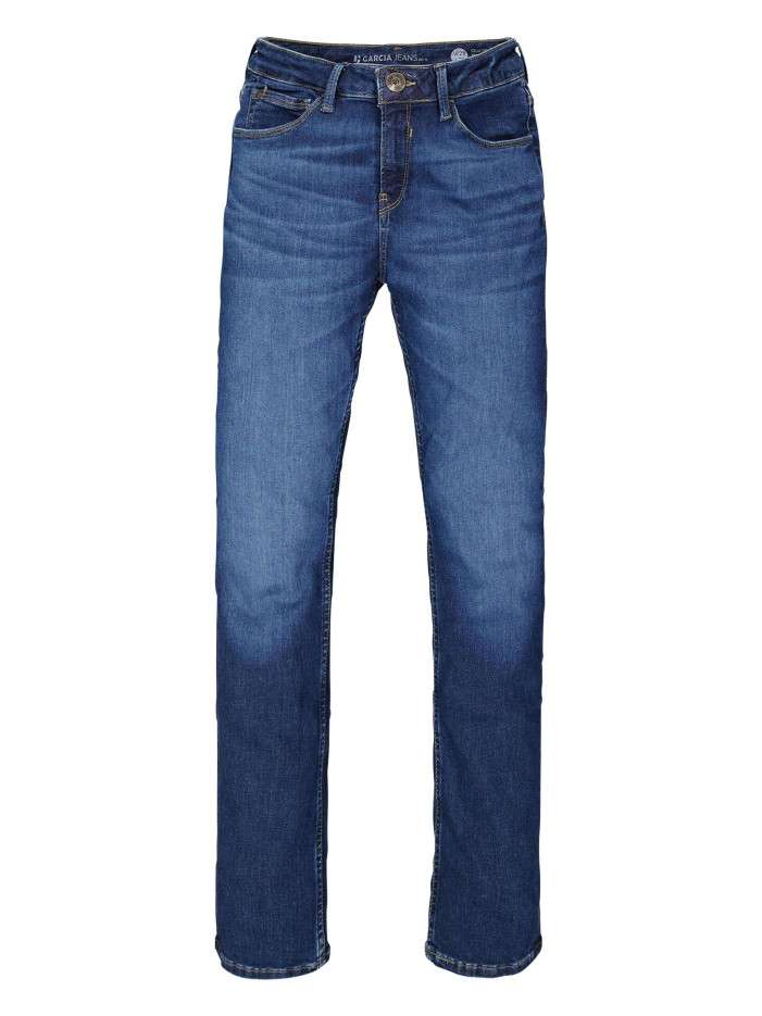 Jean en coton indigo uni...