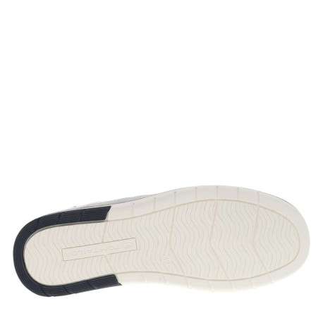 Tennis blanches à talon plat avec des lacets et un zip latéral - Image 5