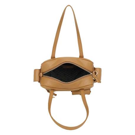 Sac à main porté épaule camel pourvu d'une bandoulière amovible - Image 4