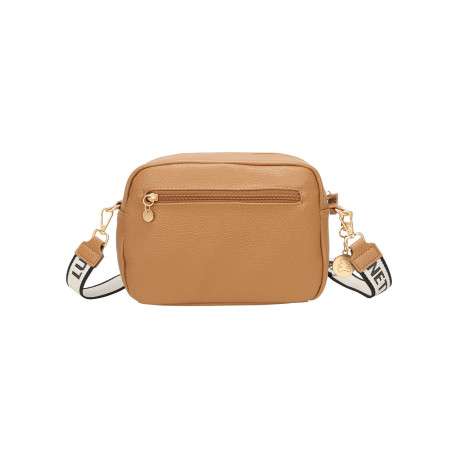 Sac camel en matière grainée pourvu de multiples compartiments de rangement - Image 3