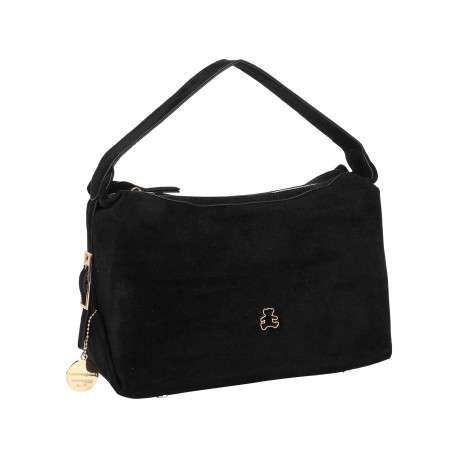 Sac à main noir pourvu de multiples compartiments de rangement - Image 2