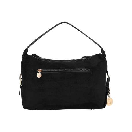 Sac à main noir pourvu de multiples compartiments de rangement - Image 3