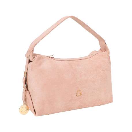 Sac à main rose pourvu de multiples compartiments de rangement - Image 2