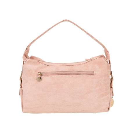 Sac à main rose pourvu de multiples compartiments de rangement - Image 3