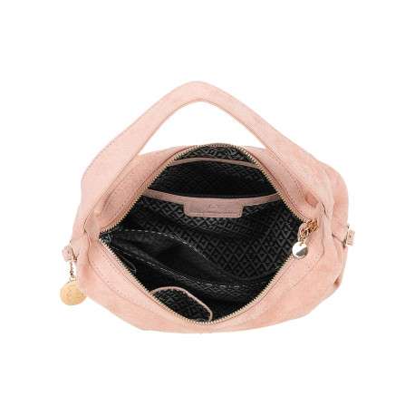 Sac à main rose pourvu de multiples compartiments de rangement - Image 4
