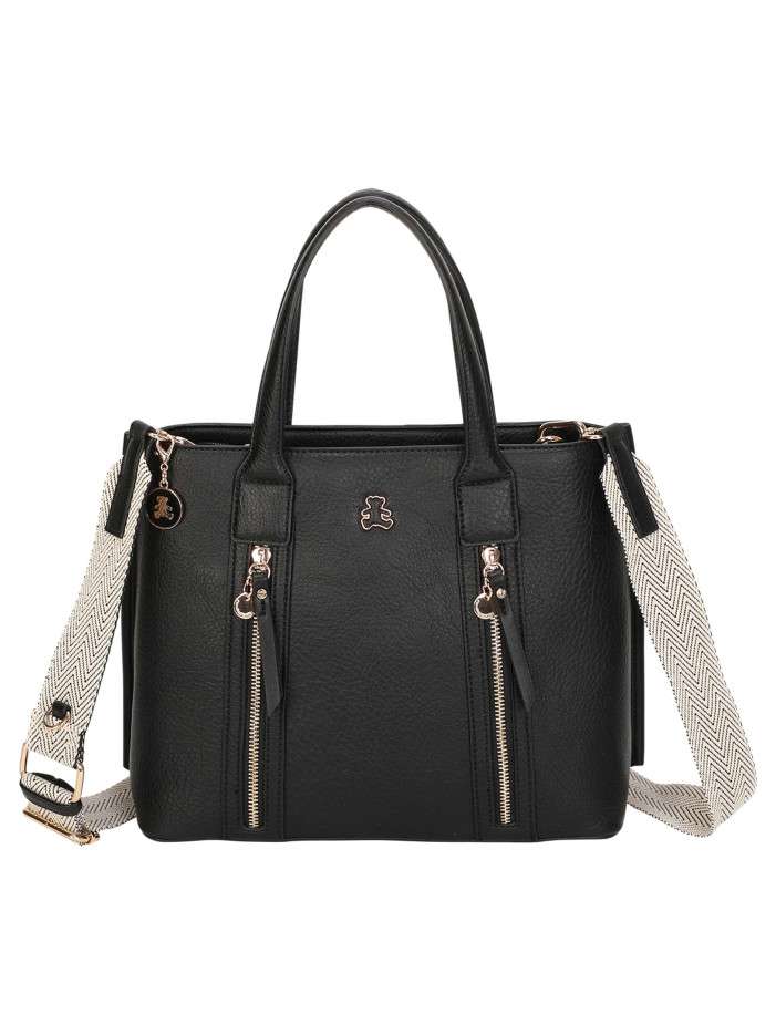 Sac noir en matière grainée...