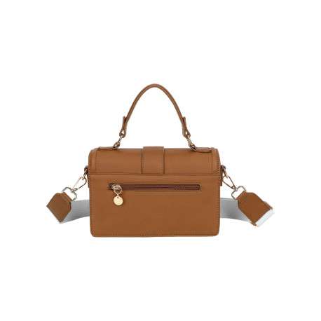 Sac chocolat pourvu d'une large bandoulière amovible et réglable - Image 3