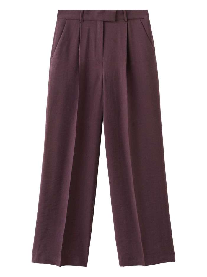 Pantalon chino bordeaux uni...