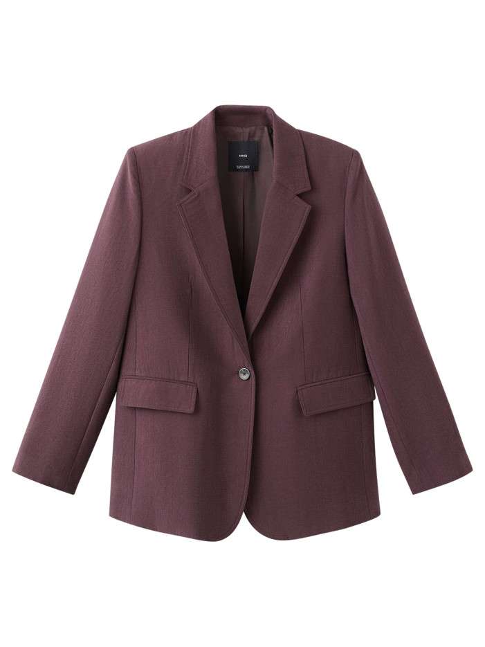 Blazer bordeaux uni pourvu...