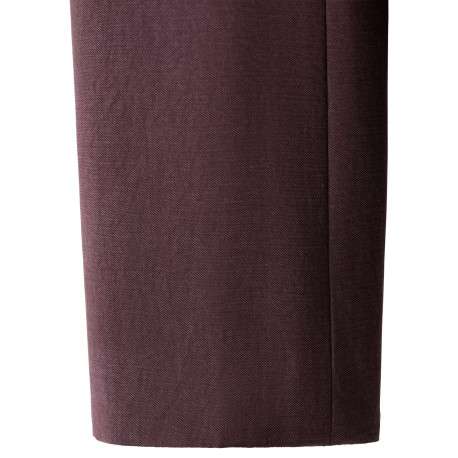 Blazer bordeaux uni pourvu d'une coupe droite et d'un col à revers - Image 8
