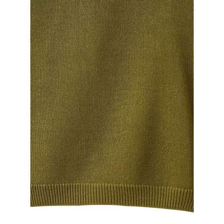Pull vert uni pourvu d'une coupe droite et de manches longues - Image 8