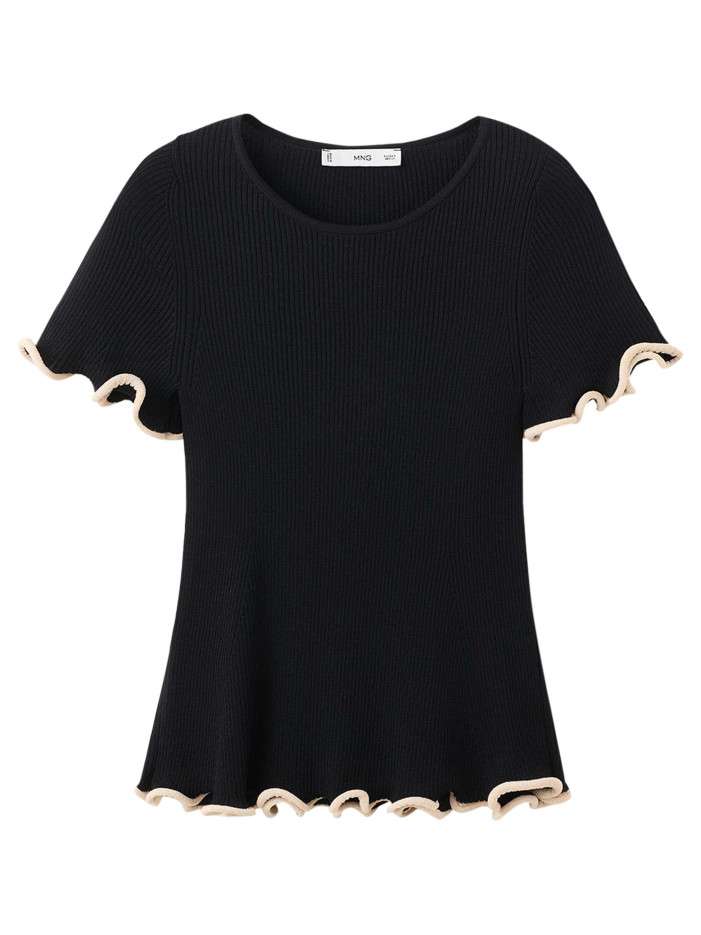 Top noir uni pourvu de...