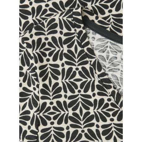 T-shirt beige à motifs pourvu d'un col rond et de manches courtes - Image 2
