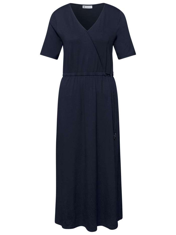 Robe longue marine unie...