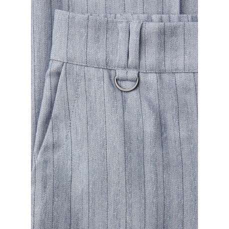 Pantalon chino gris clair à rayures pourvu d'une coupe slim - Image 2
