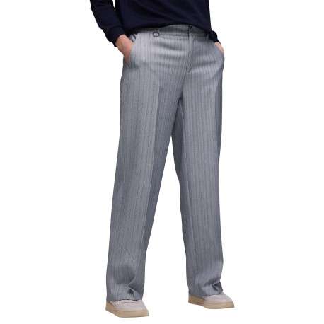 Pantalon chino gris clair à rayures pourvu d'une coupe slim - Image 3
