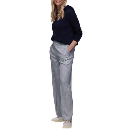 Pantalon chino gris clair à rayures pourvu d'une coupe slim - Image 5