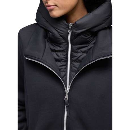 Parka bleue unie pourvue d'une coupe droite et d'une capuche - Image 6