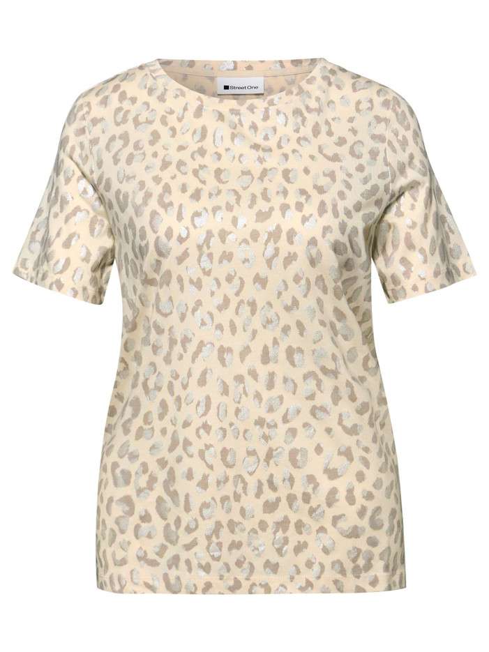 T-shirt beige animalier...