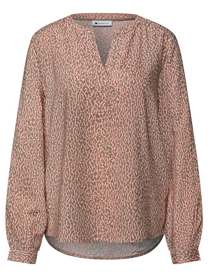 Blouse peche animalier...
