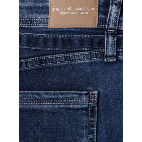 Jean en coton mélangé stone pourvu d'une coupe bootcut et d'une taille haute - Image 2