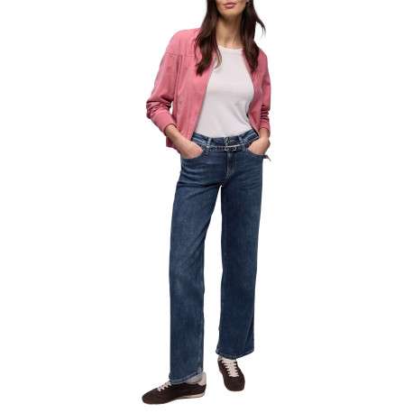 Jean en coton mélangé stone pourvu d'une coupe bootcut et d'une taille haute - Image 3