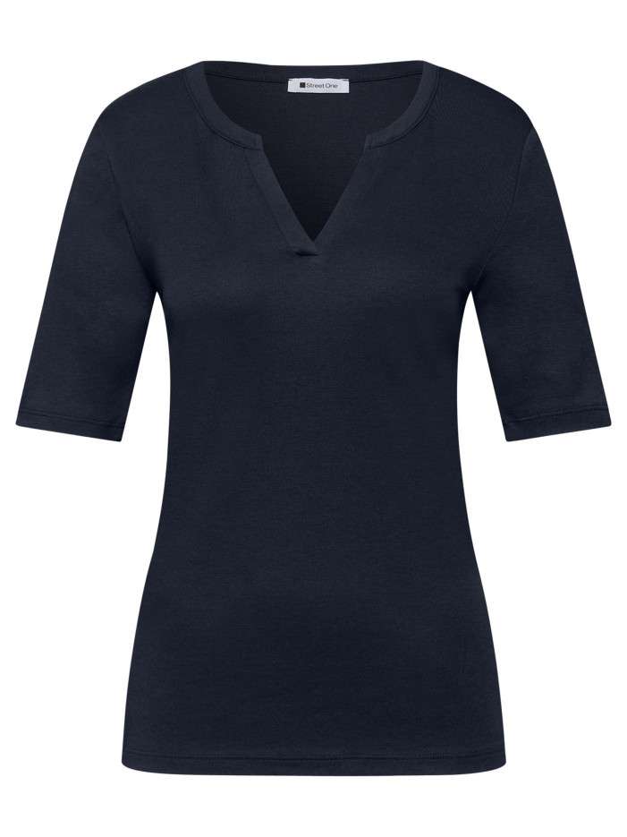 T-shirt marine uni pourvu...