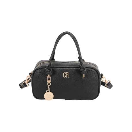 Sac bowling porté main noir uni pourvu de deux anses arrondies