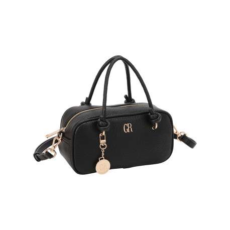 Sac bowling porté main noir uni pourvu de deux anses arrondies - Image 2