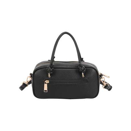 Sac bowling porté main noir uni pourvu de deux anses arrondies - Image 3