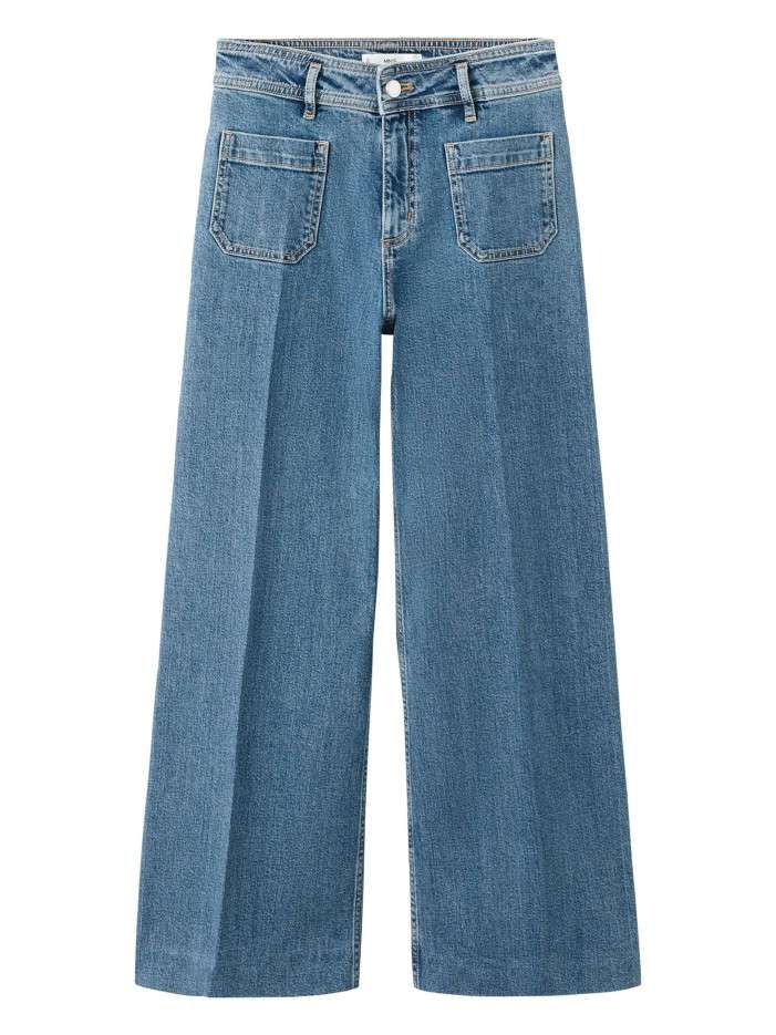 Jean en coton indigo uni...