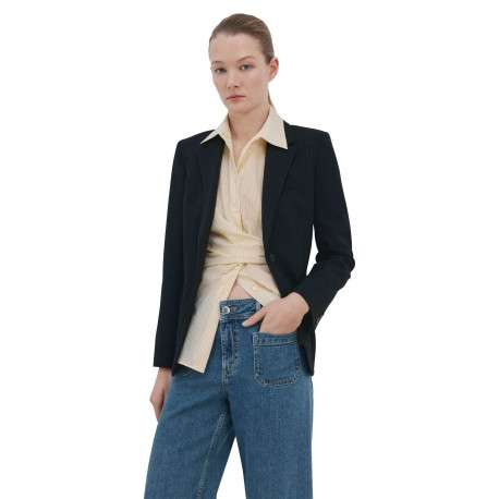 Jean en coton indigo uni pourvu de passants pour la ceinture - Image 5