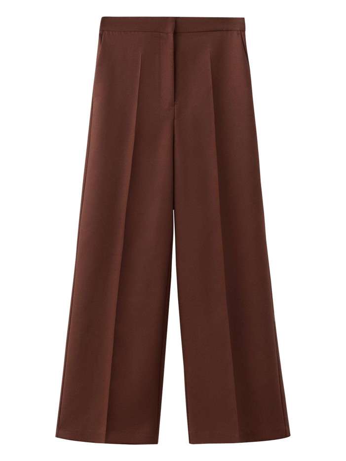 Pantalon chino marron uni...