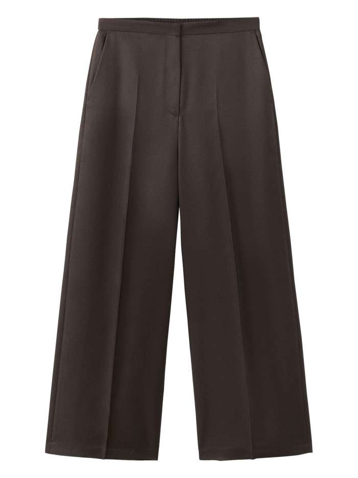 Pantalon chino chocolat uni...