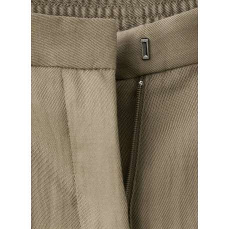 Pantalon chino kaki uni pourvu d'une coupe large et d'une taille haute - Image 7