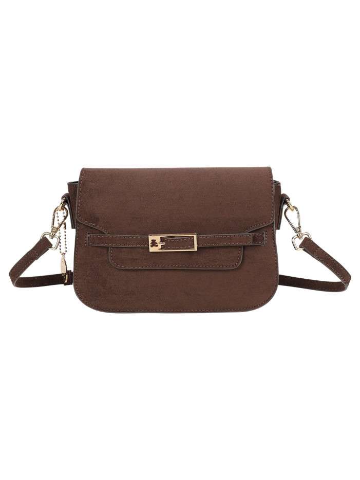 Sac à bandoulière taupe uni...