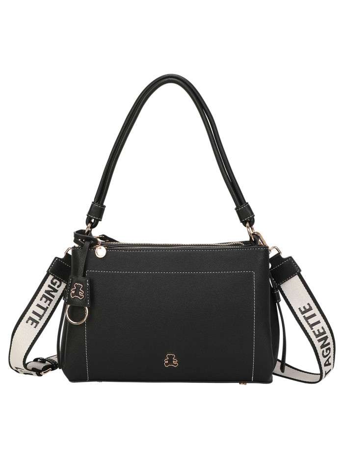 Sac porté épaule noir uni...