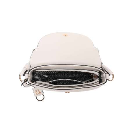 Sacs à main porte mains écru uni avec une bandoulière amovible - Image 4
