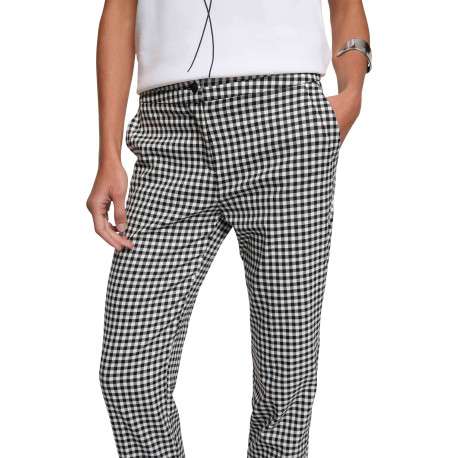 Pantalon chino noir à coupe slim pourvu d'une fermeture boutonnée - Image 5