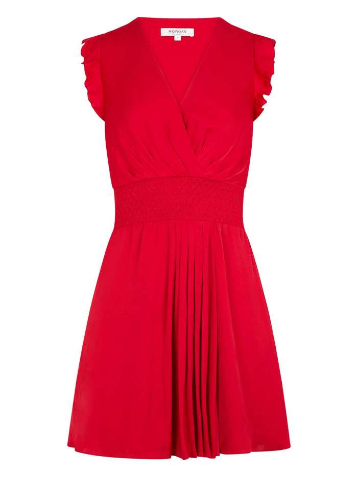 Robe courte rouge coupe...