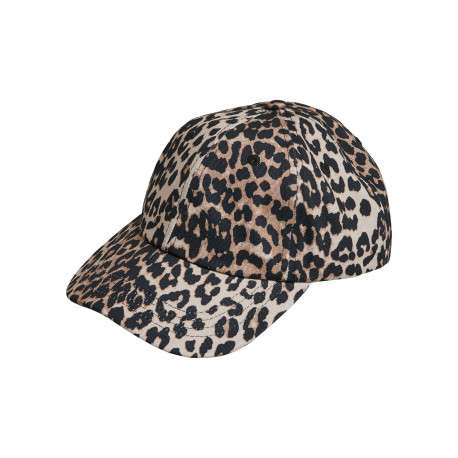 Casquette en coton léopard animalier avec une fermeture strapback