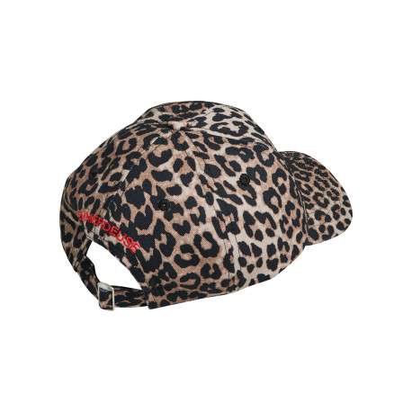 Casquette en coton léopard animalier avec une fermeture strapback - Image 2