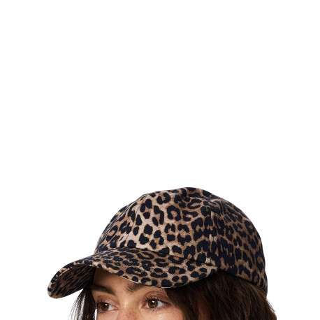 Casquette en coton léopard animalier avec une fermeture strapback - Image 3